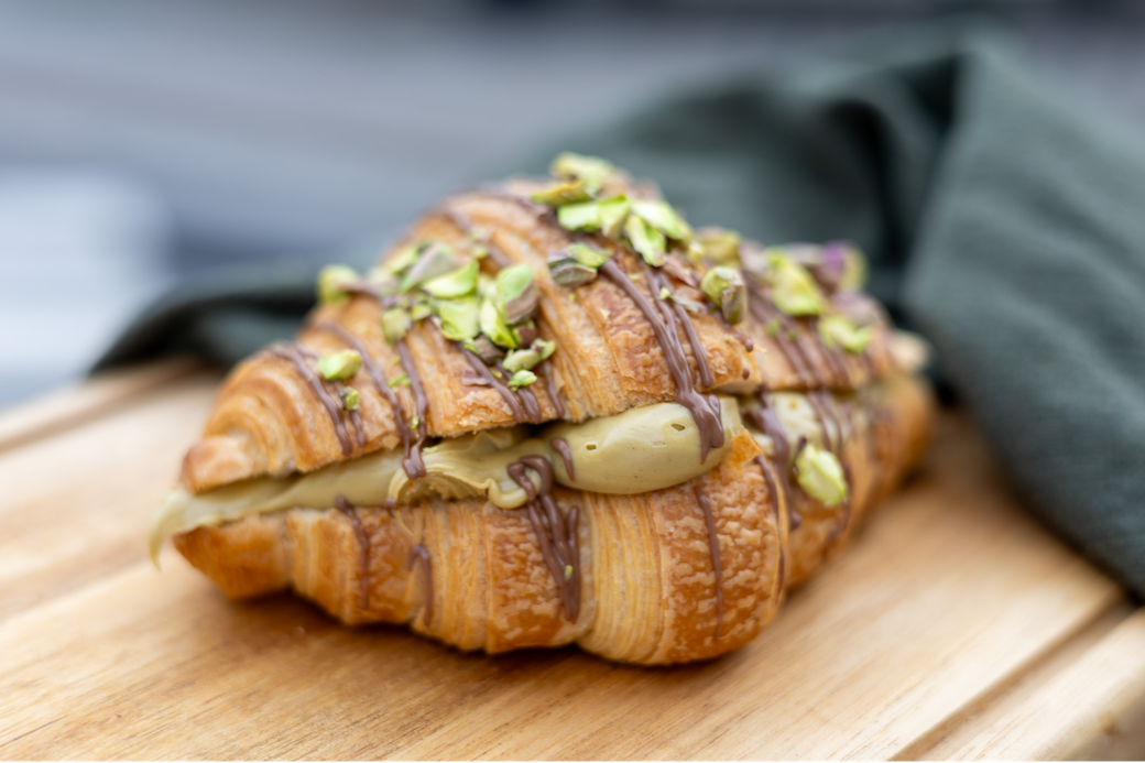 Croissant med pistasjfyll