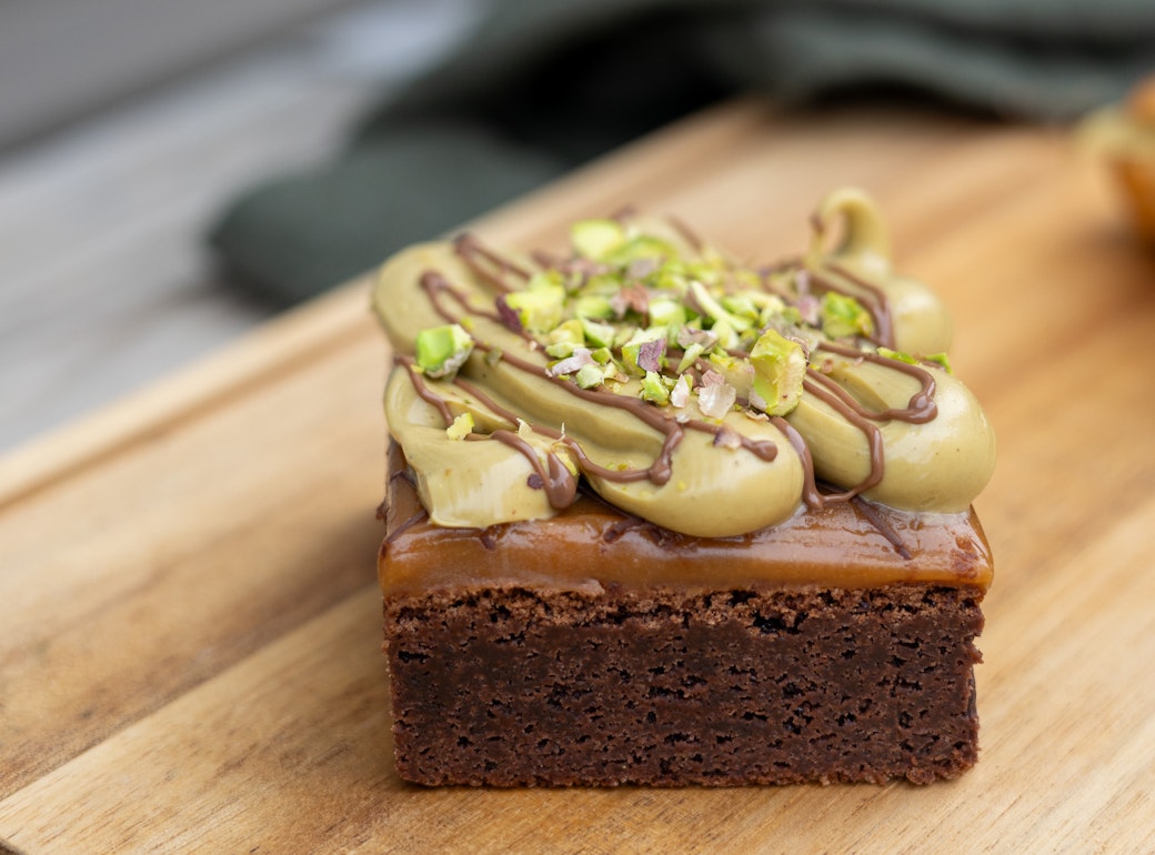 Glutenfri brownie med pistasj