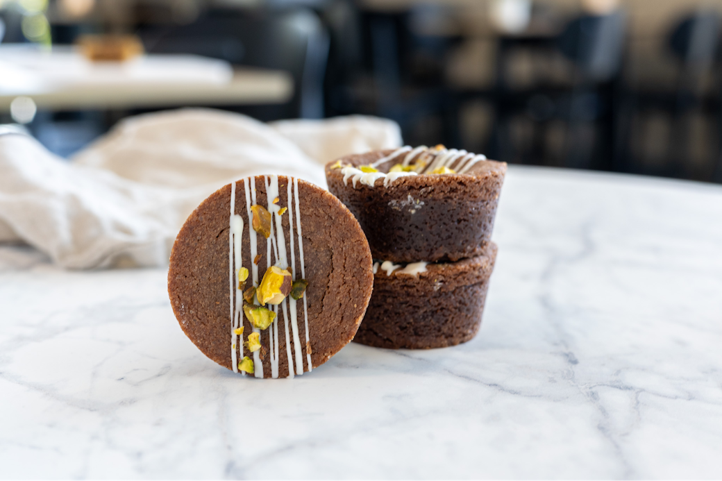 Fylt cookie med pistasj