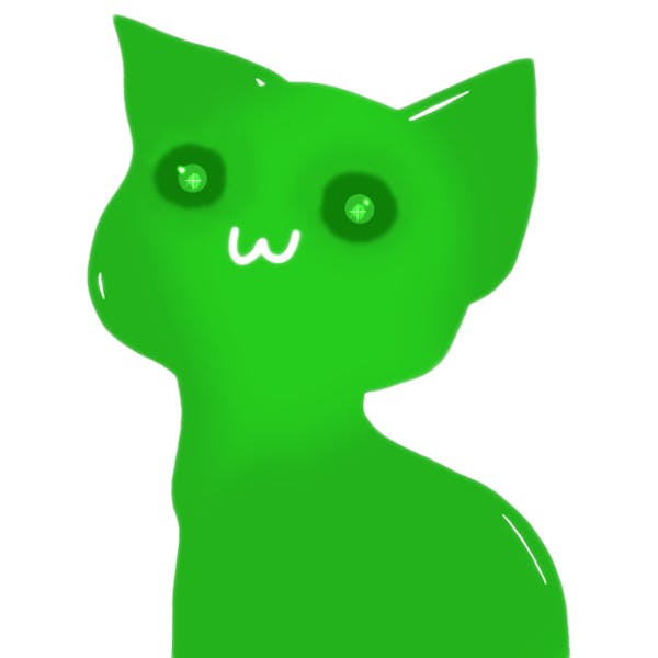 Green UwU Cat