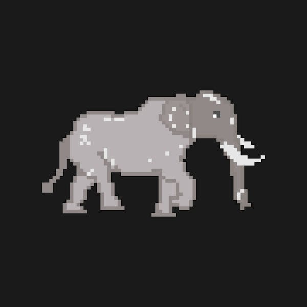 Big Grey Elephant Art
