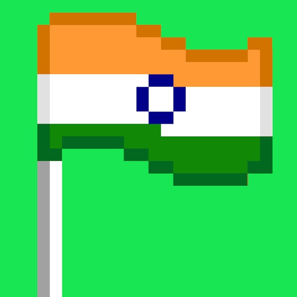 8 Bit Crypto Flags - India
