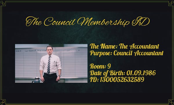 The Council Membership ID (Accountant) 