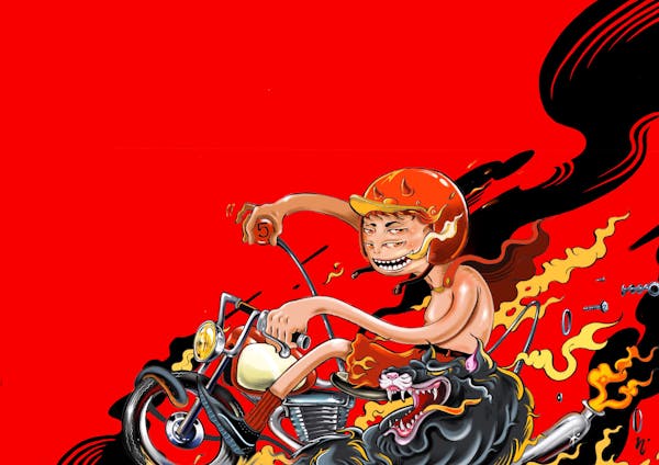 Fire boy journey : Motocycle.