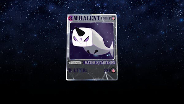 FIRST EDITION OF THE NFTARTMON WHALENT CARDS