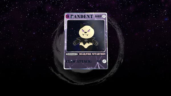 FIRST EDITION OF THE NFTARTMON PANDENT CARDS