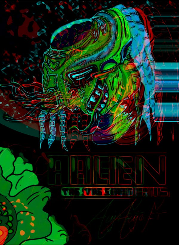 Alien on fire #1