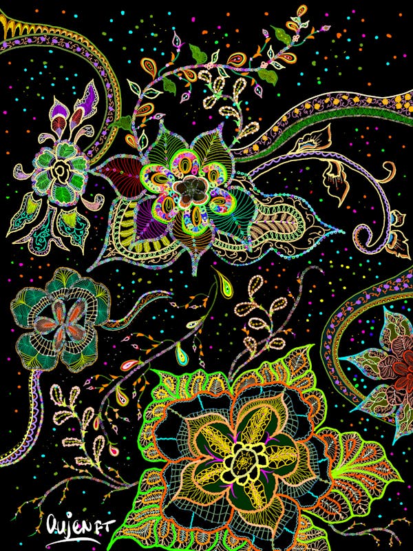 Original batik background black #4/4
