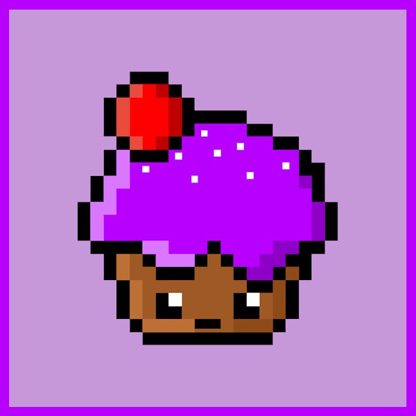 Pixel Snacks - Sprinkled Cupcake
