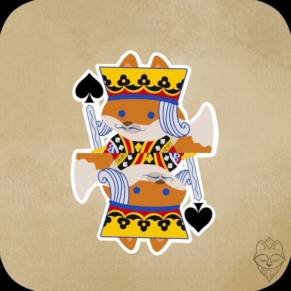 CryptoFoxes #122 - Card King Fox
