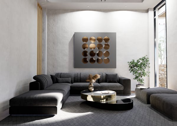 The Black-Gold #2 Living Room Interior Design