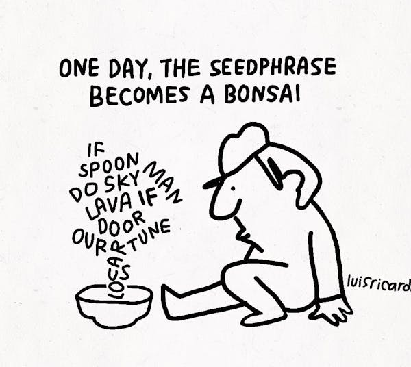 Seed Phrase Cartoon