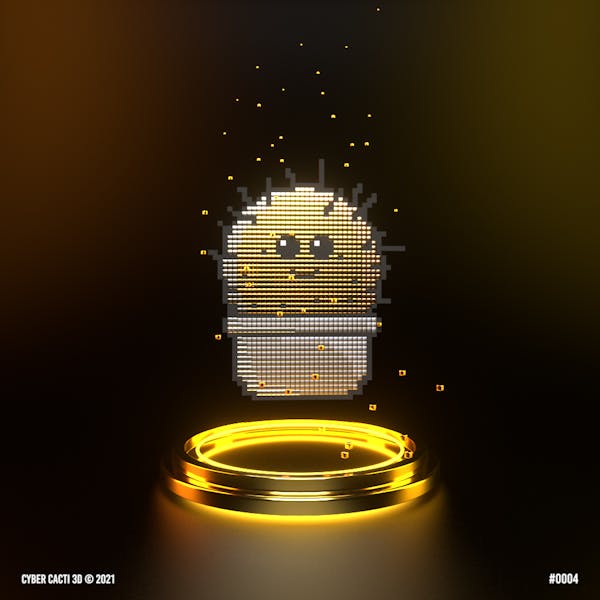 Cyber Cactus 3D #0004 : Bling Bling Cactus!