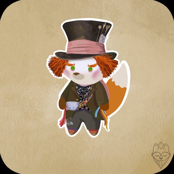 CryptoFoxes #240 - Mad Hatter Fox
