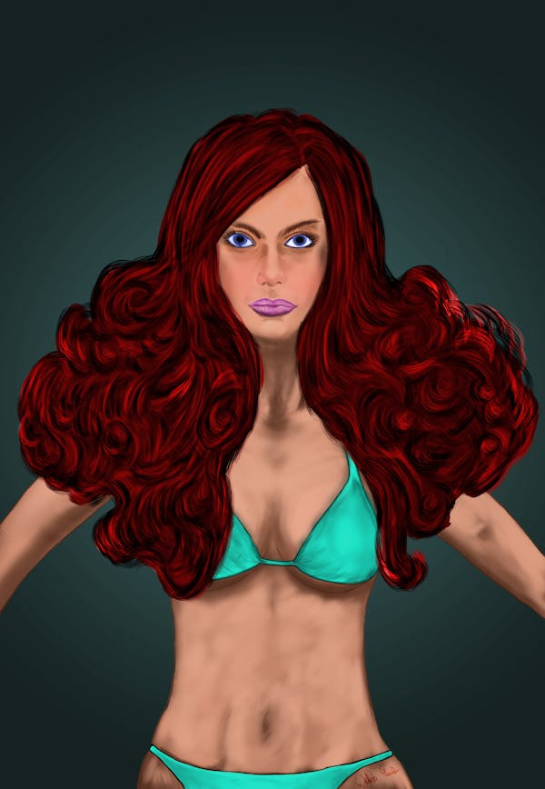 The Red Hair girl and her Bikini