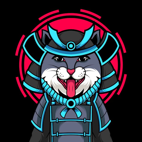 Kitten Freak #3 - Blue Samurai Warrior