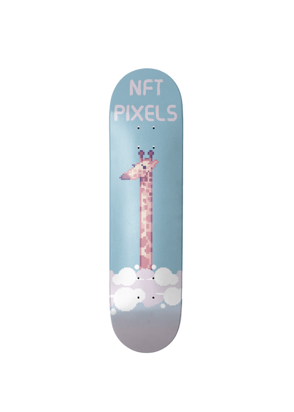 Limit Till Skateboard X NFTPixels  #19 "Pixel Giraffe"