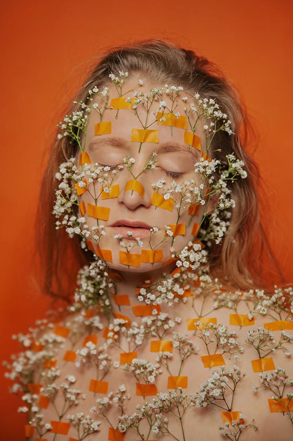 Blumenmädchen Orange 04