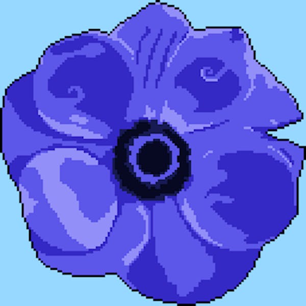 Pixel Bouquet 3/10 Crown Blue Anemone