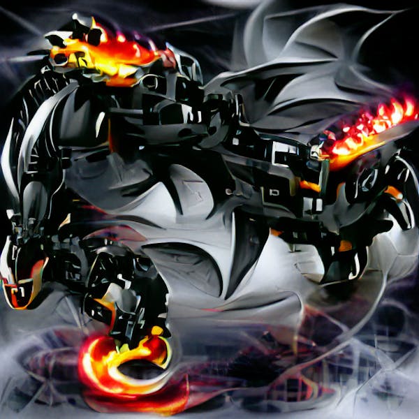 Cyborg Dragon #1 - Black