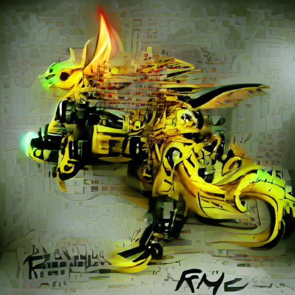 Cyborg Dragon #4 - Yellow
