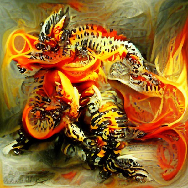Cyborg Dragon #7 - Orange