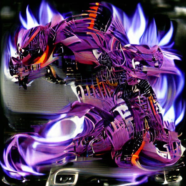 Cyborg Dragon #9 - Purple