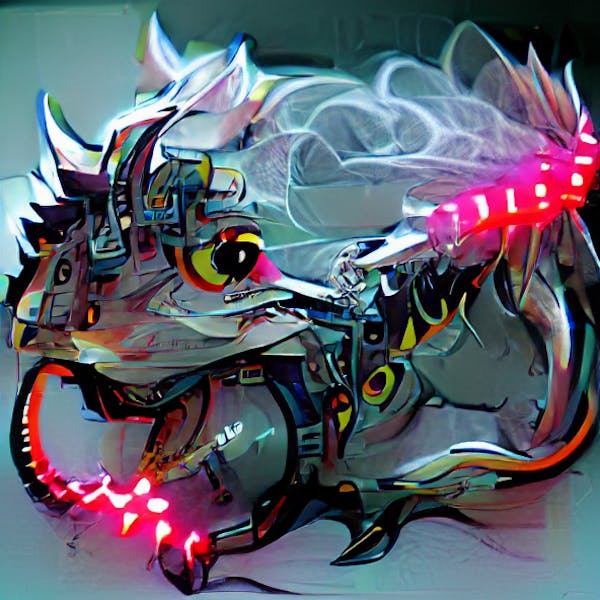 Cyborg Dragon #12 - Neon