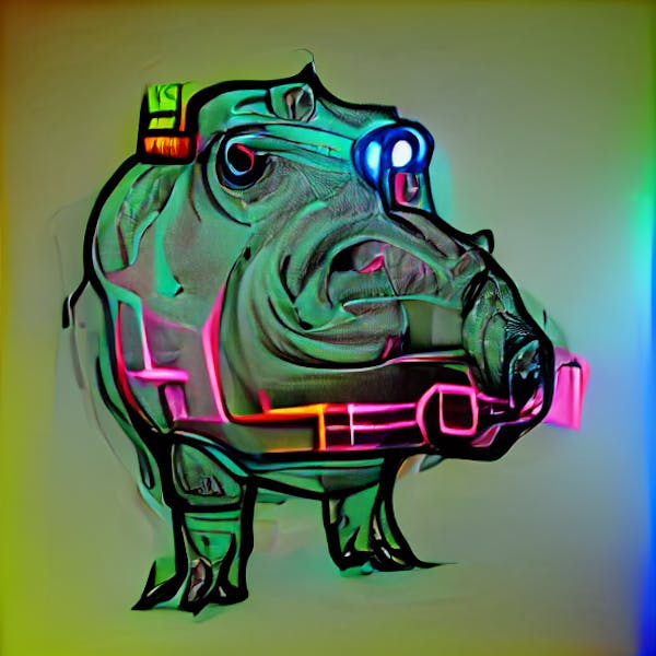 Admirable Africans | Neon Hippopotamus