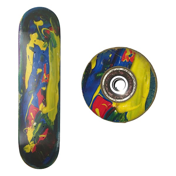 Limit Till Skateboard Wheel #16 "Rare Abstract Set, Comes with physical skateboard"
