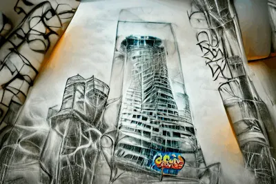 Sketches In Motion: Tower Reflections