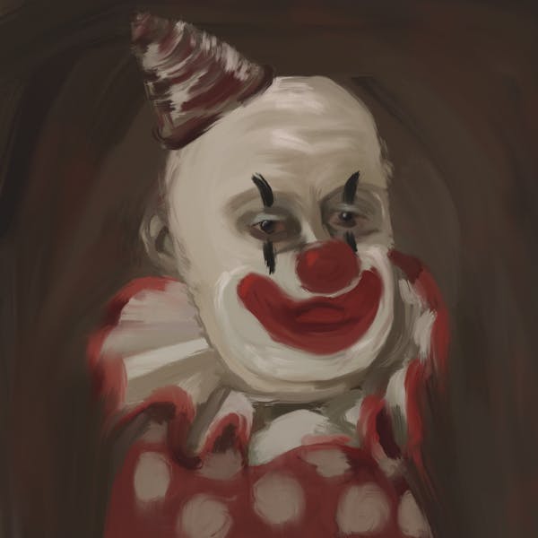 Grumpy clown