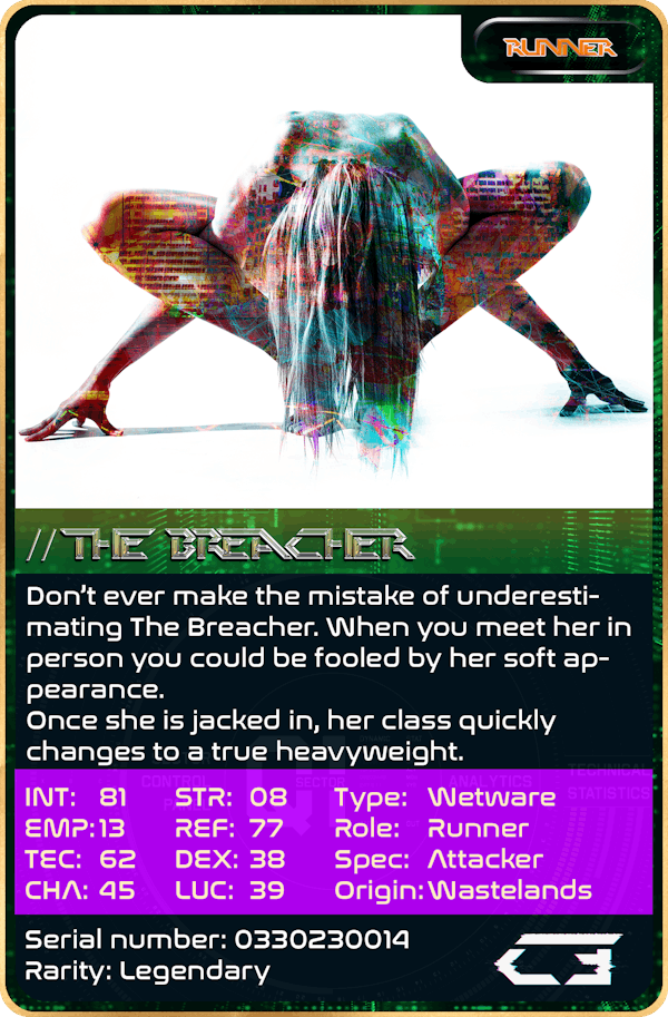The Breacher >> Runner >> 0330230014 >> Rarity >> [LEGENDARY]