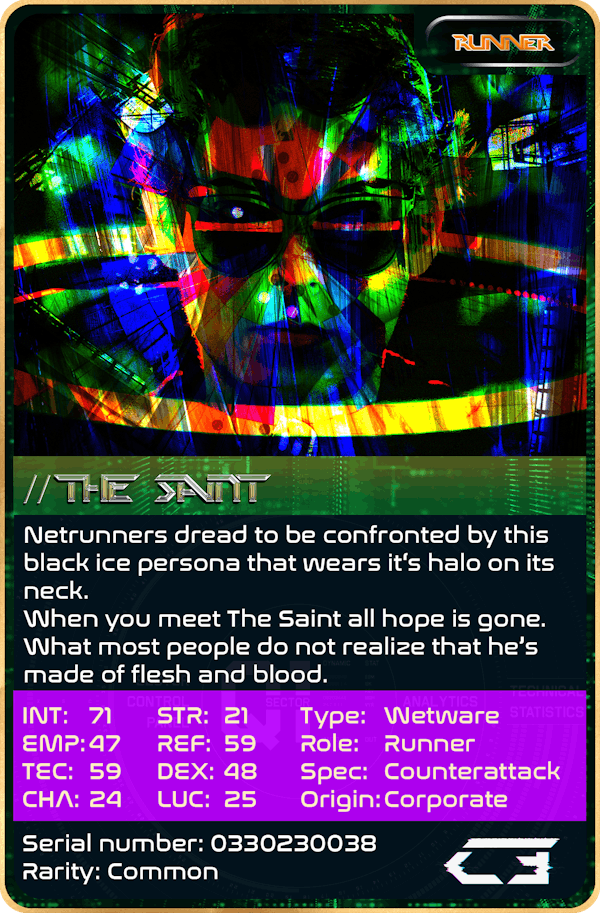 The Saint >> Runner >> 0330230038 >> Rarity >> [COMMON]