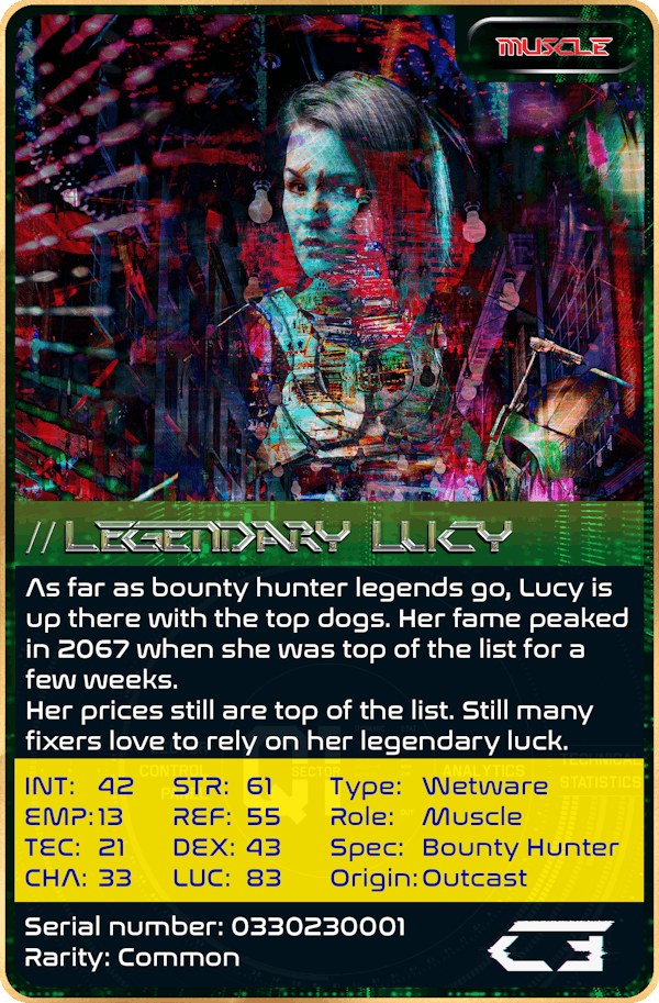 Legendary Lucy >> Muscle >> 0330230001 >> Rarity >> [COMMON]
