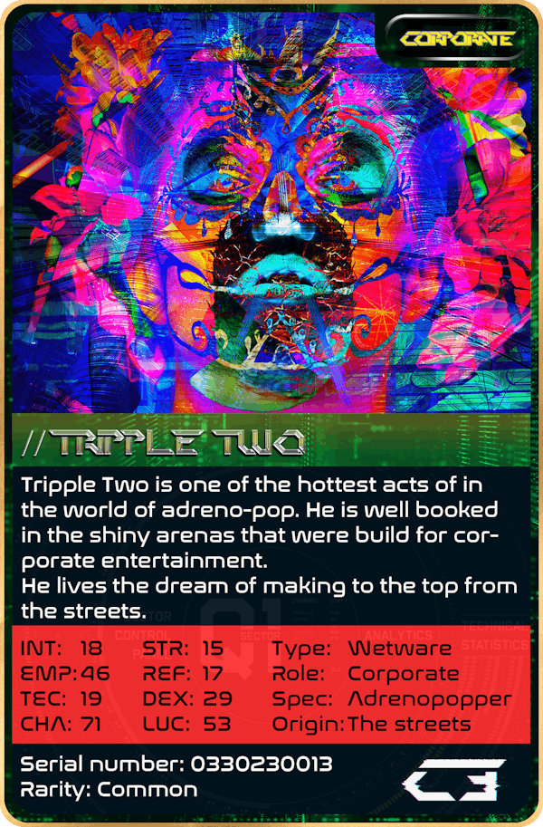 Tripple Two >> Corporate >> 0330230013 >> Rarity >> [COMMON]