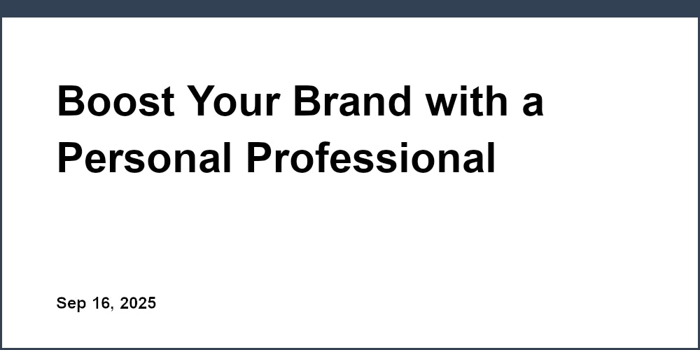 Thumbnail for: Boost Your Brand with a Personal Professional Website