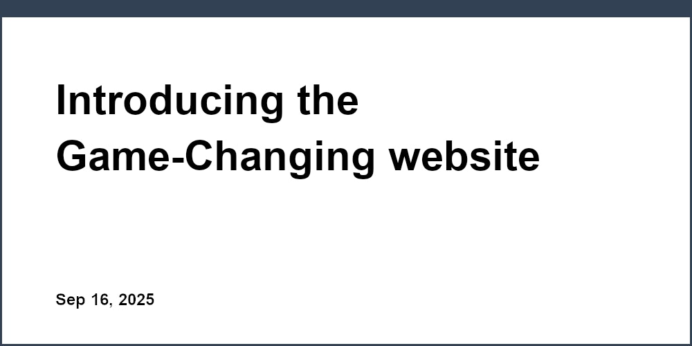 Thumbnail for: Introducing the Game-Changing website builder program for Startups