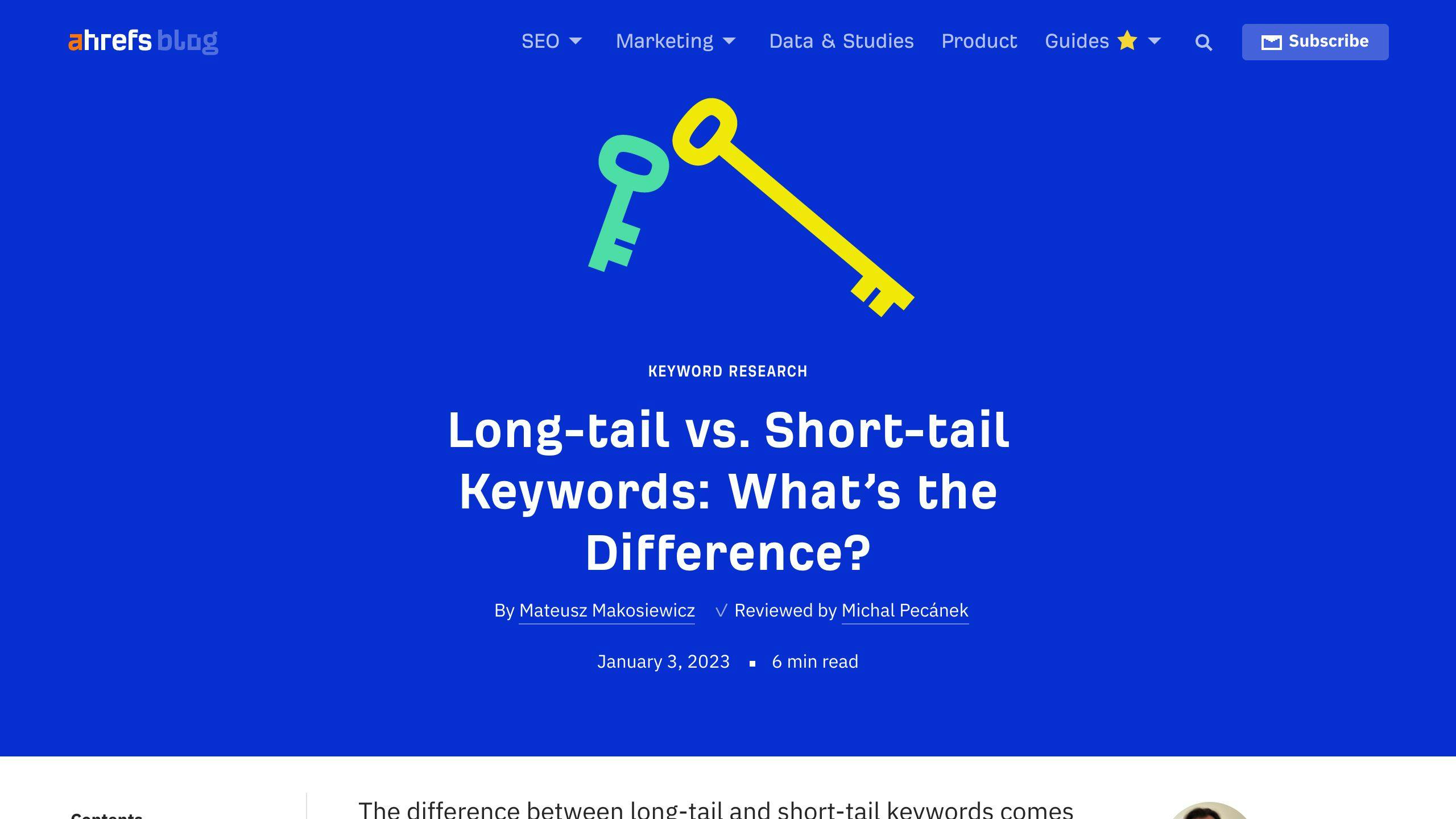 Long-Tail Keywords