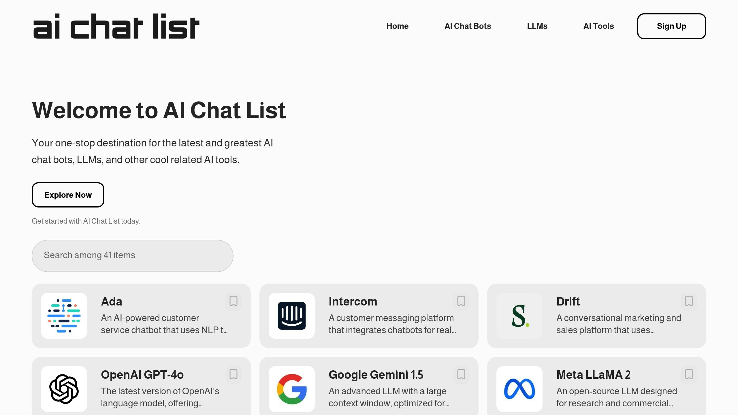 AI Chat List