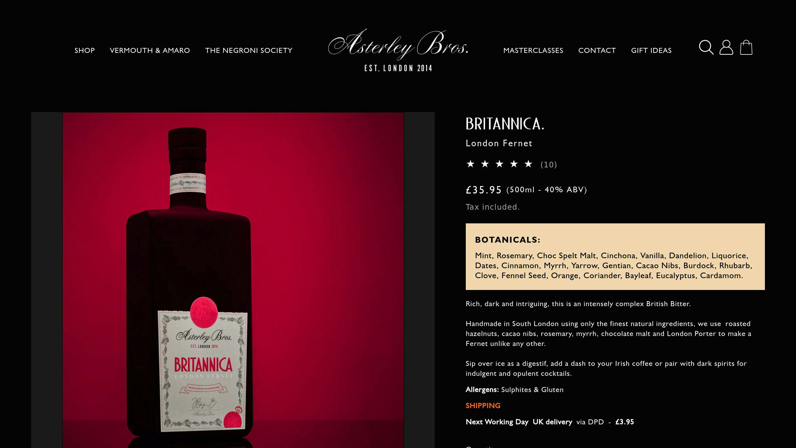 Britannica London Fernet