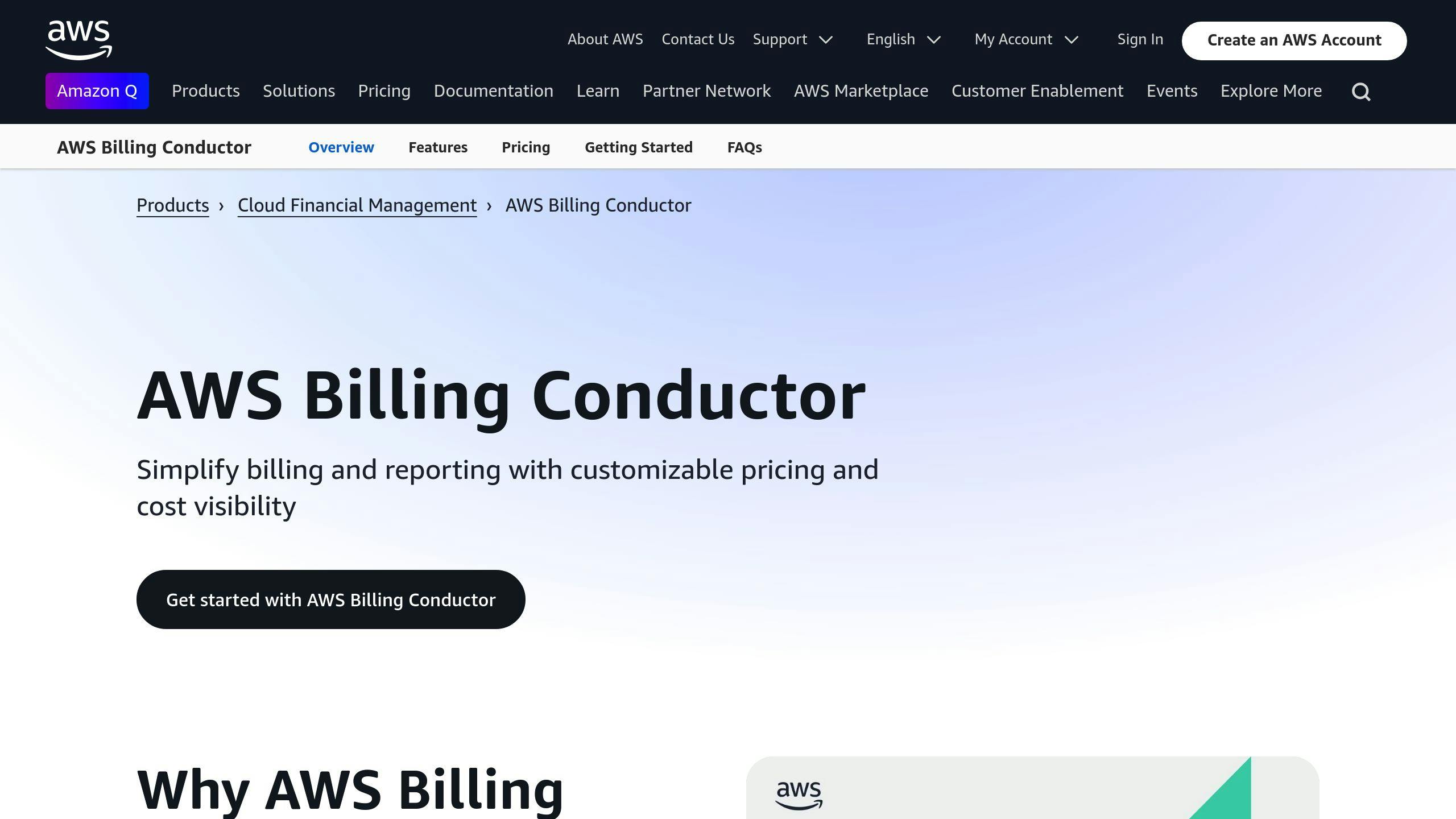 AWS Billing Conductor