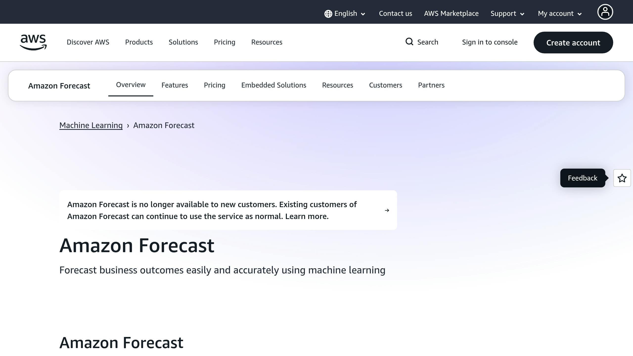 Amazon Forecast