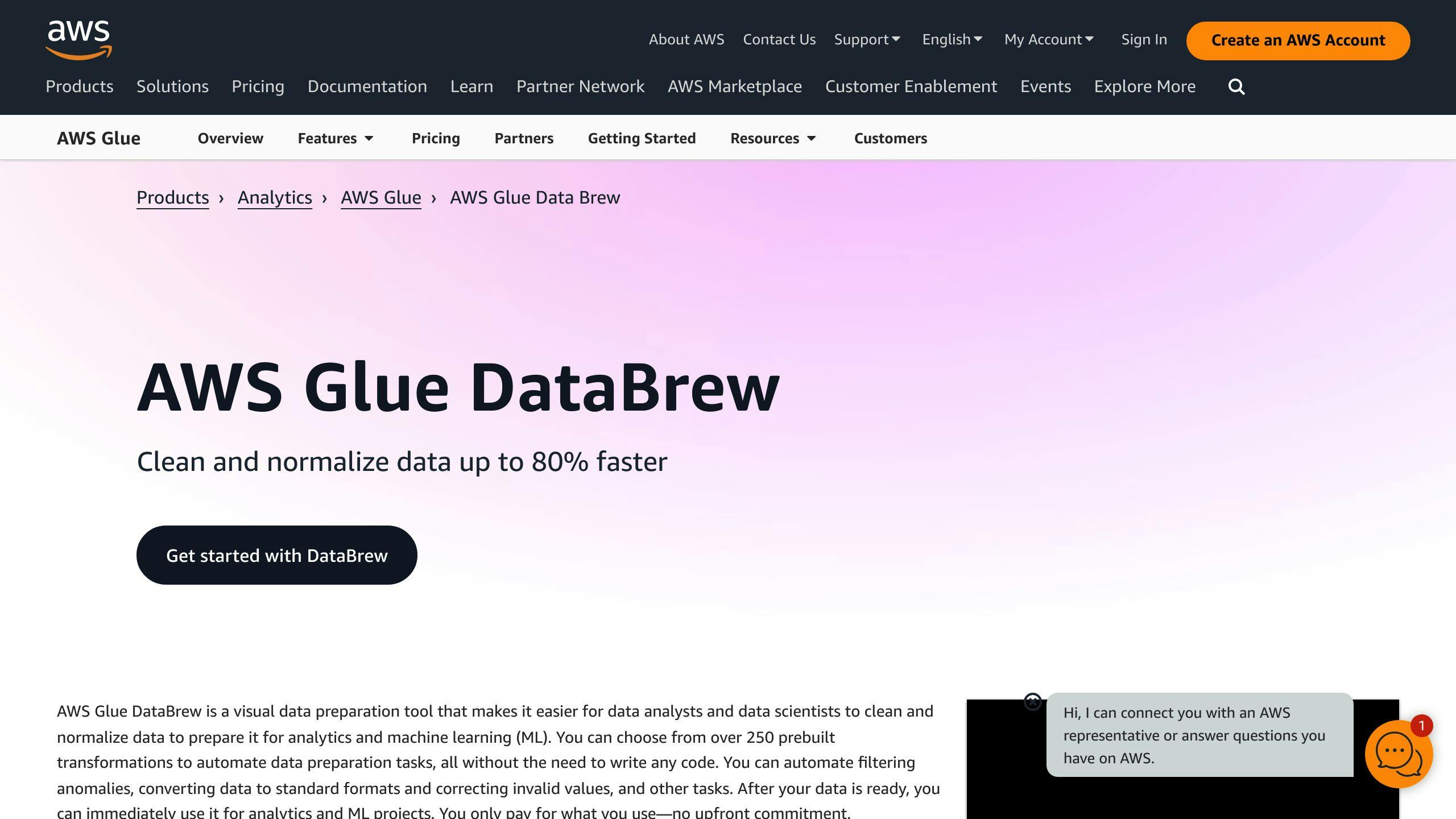AWS Glue DataBrew