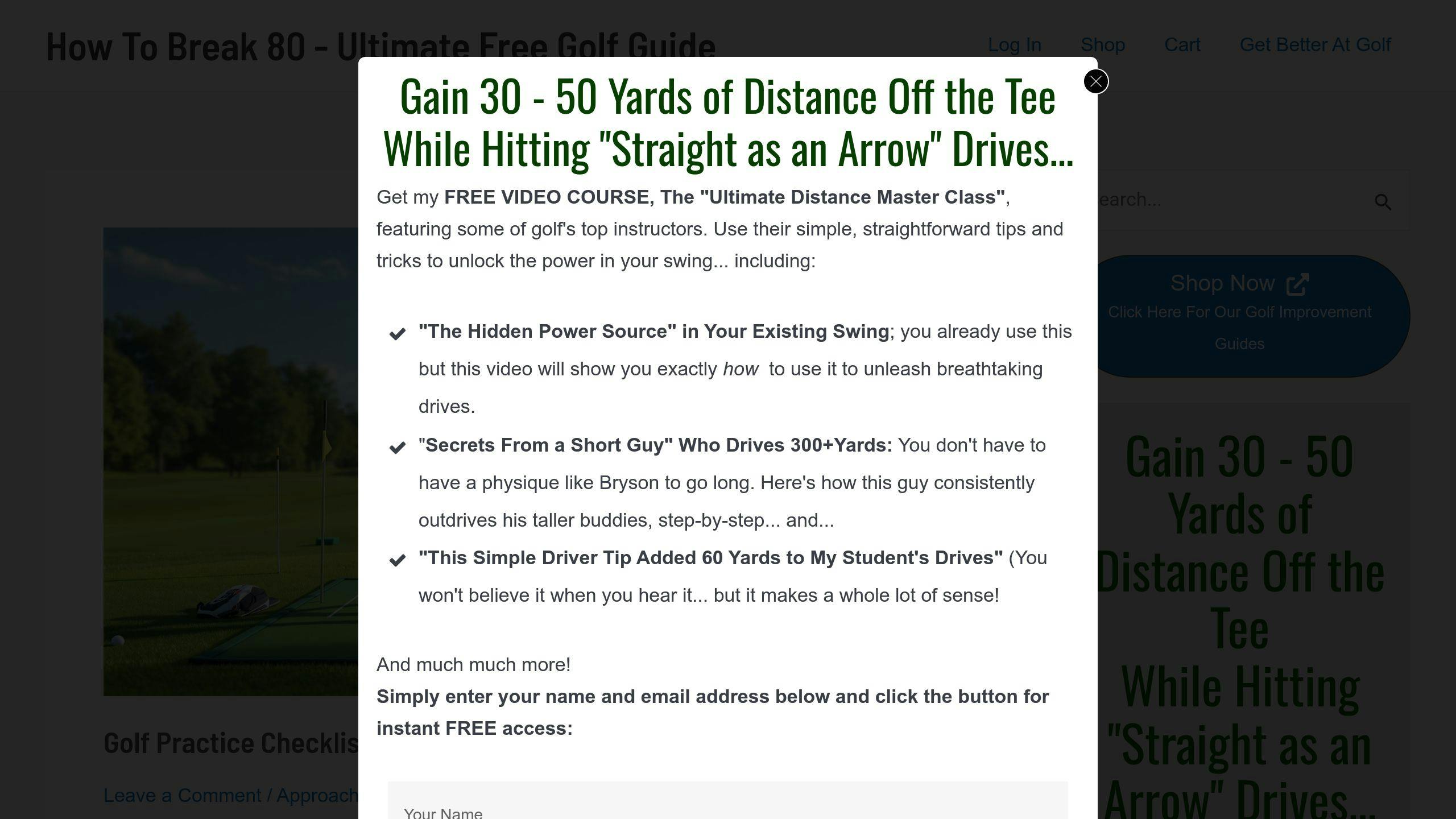 How To Break 80