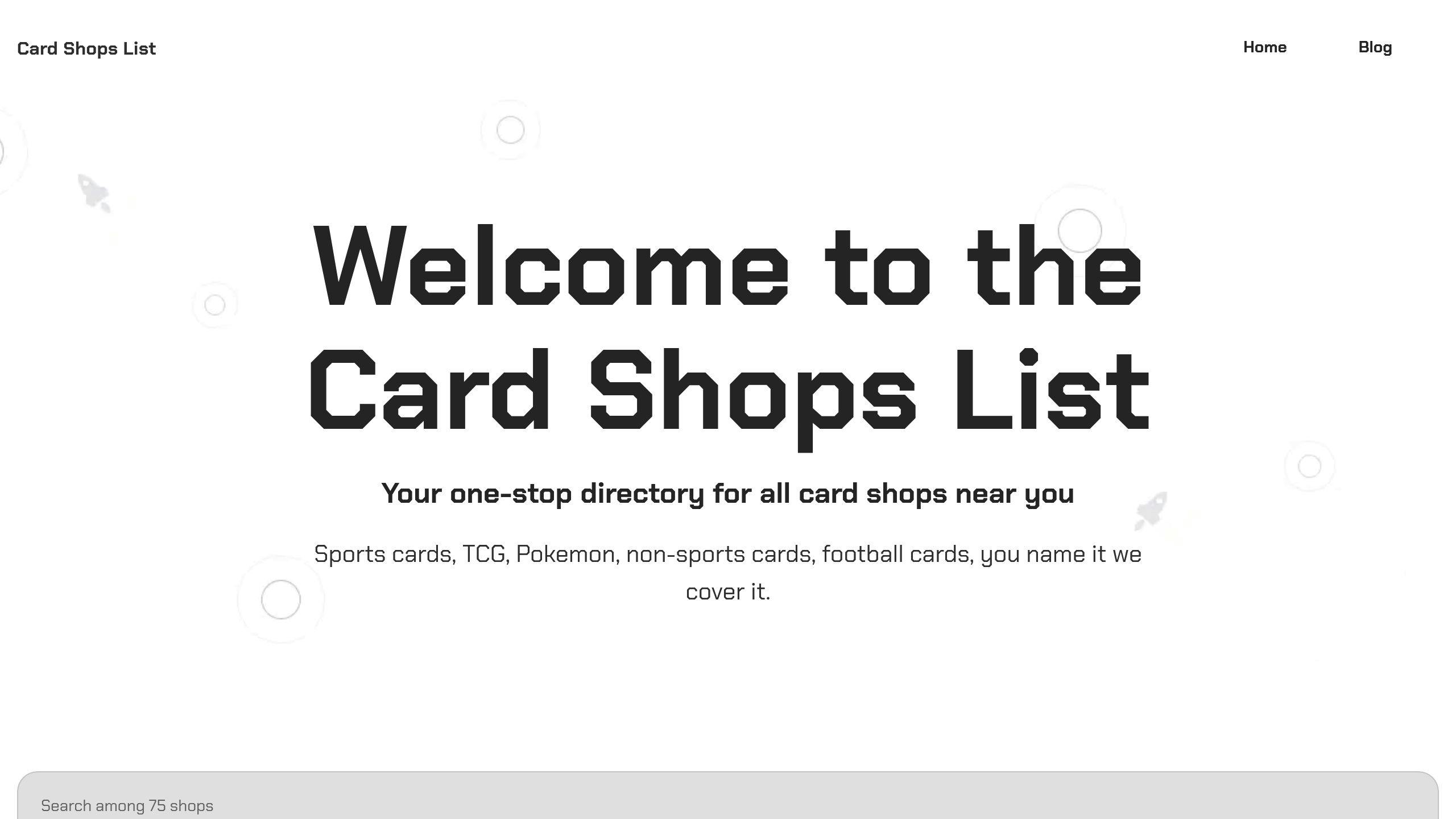 Card Shops List