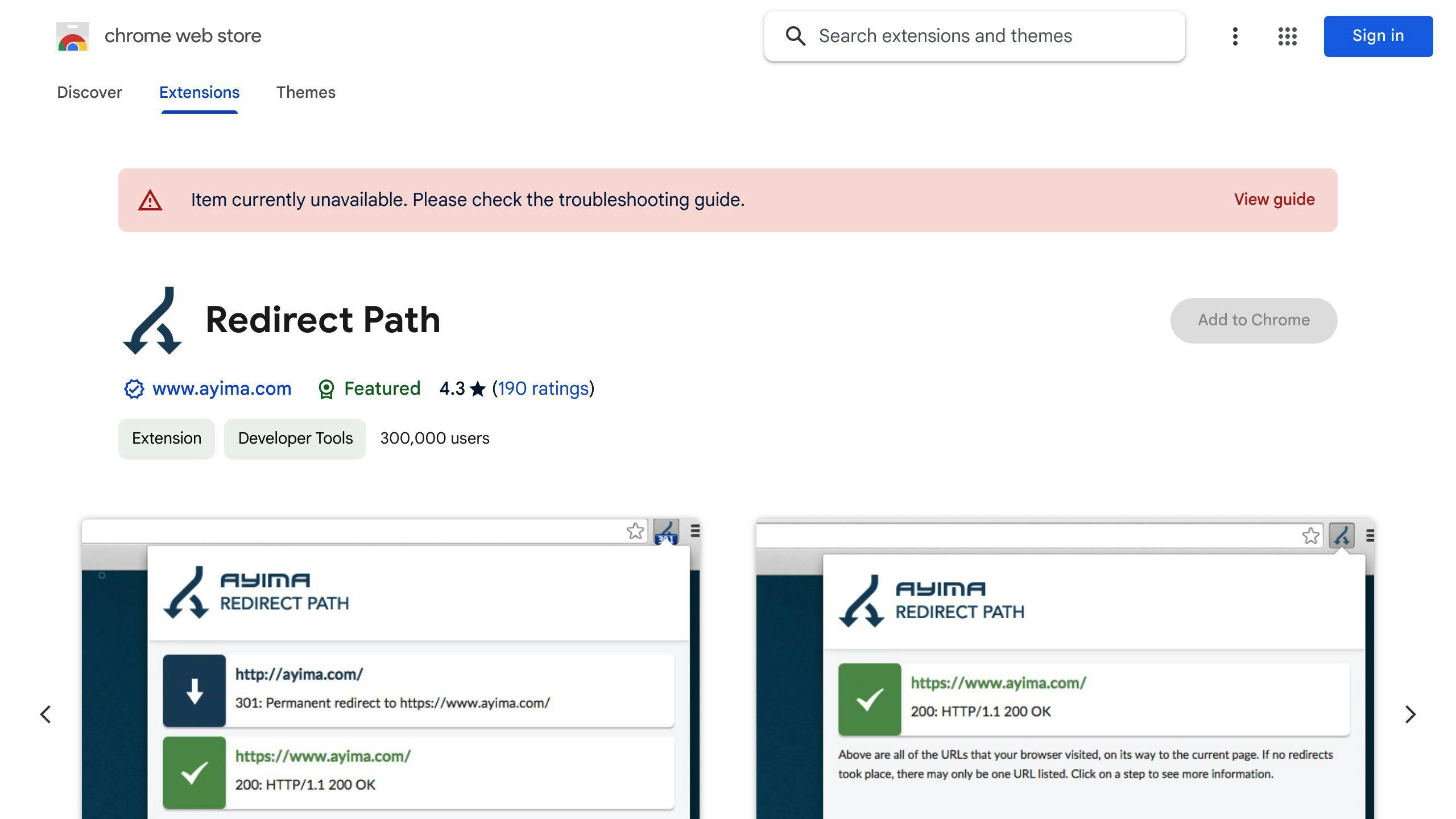 Redirect Path