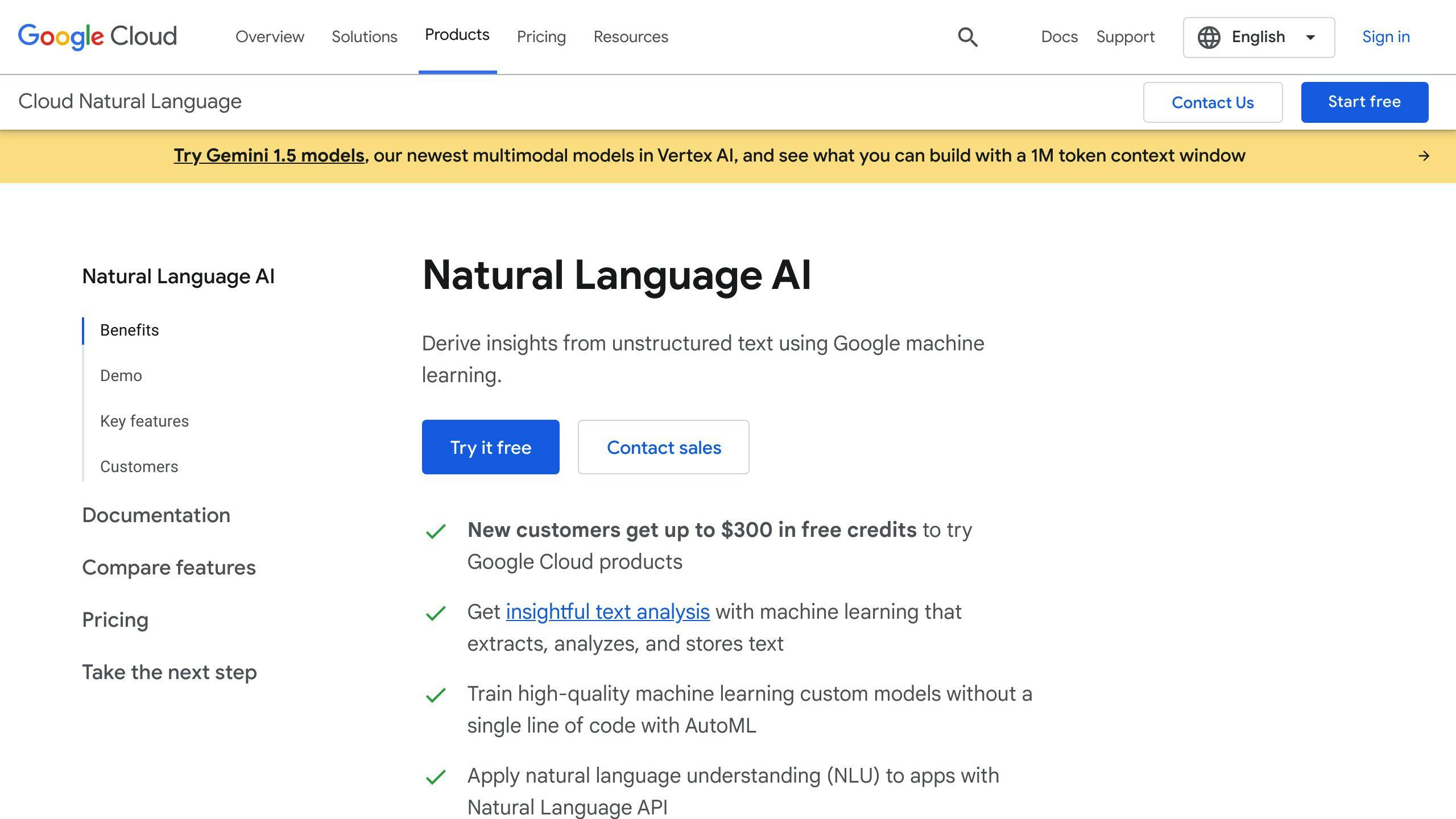 Google NLP API