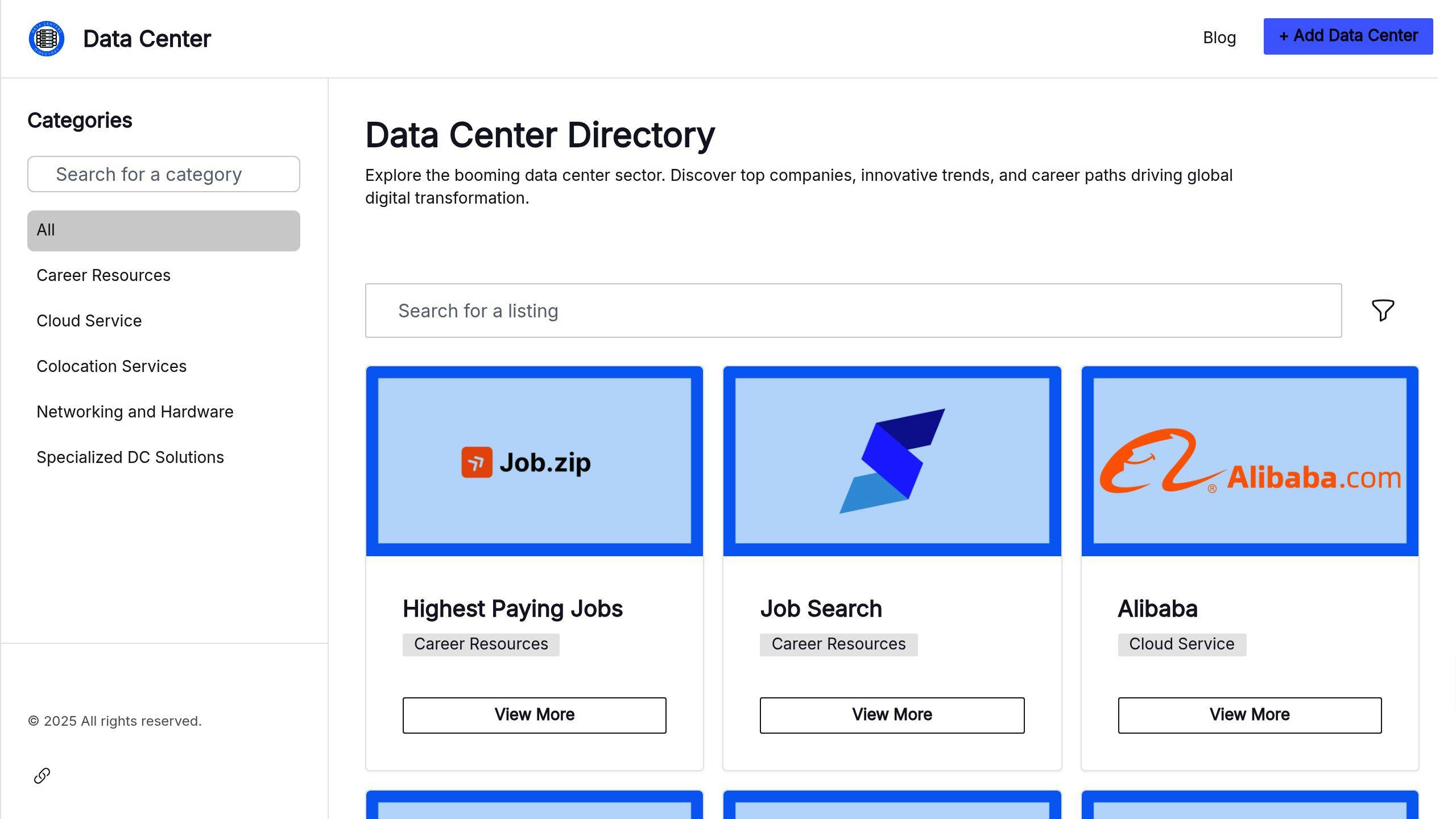 Data Center Directory