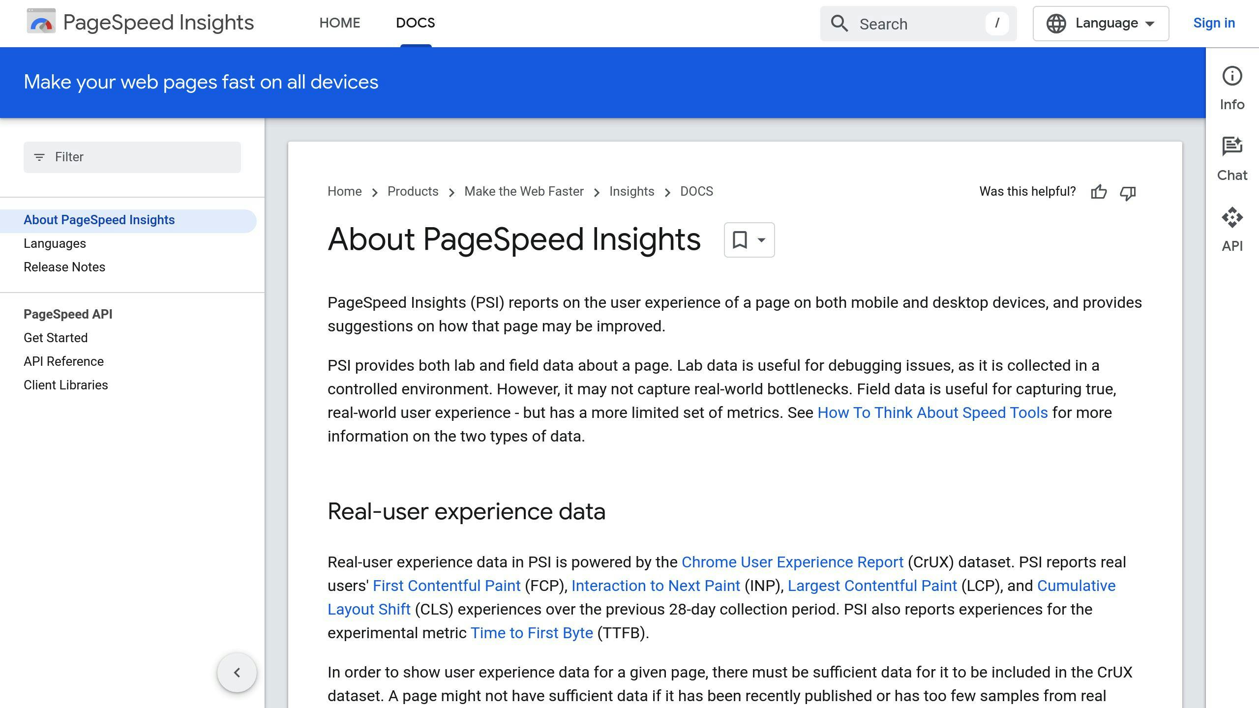 PageSpeed Insights